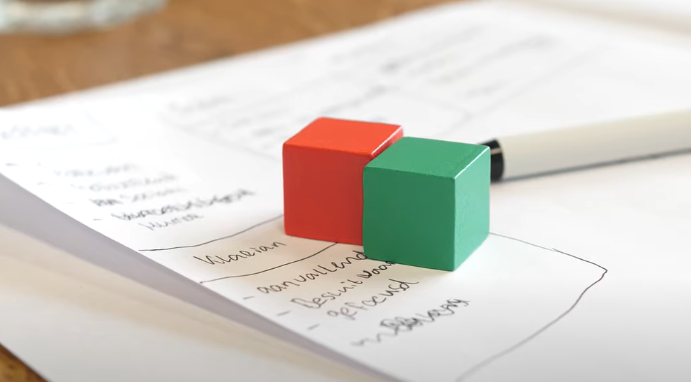 DISC oefening met gekleurde blokken